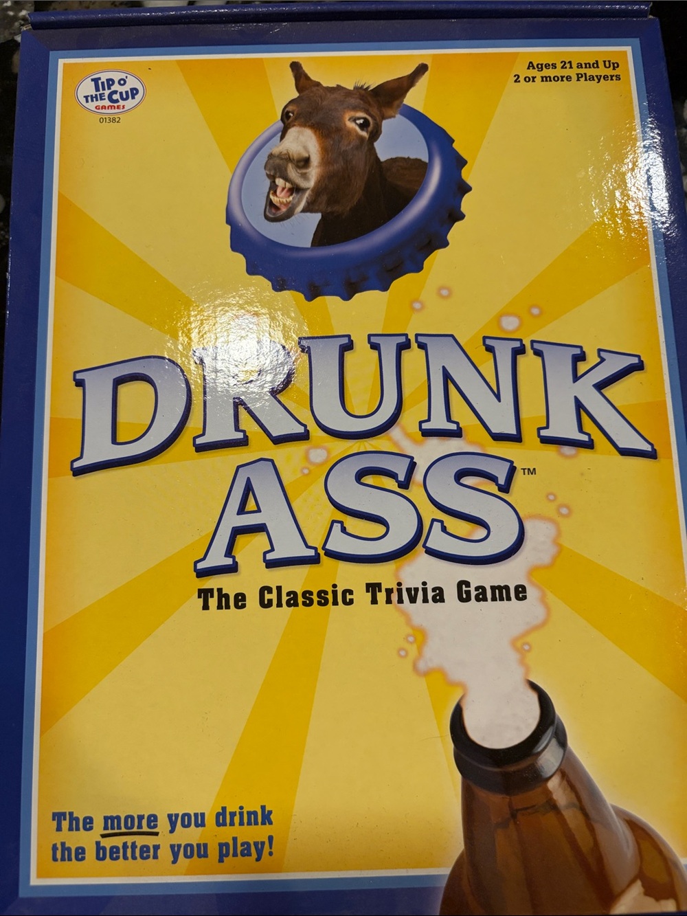 Tip O' The Cup Drunk Ass Party Trivia Game - Yellow